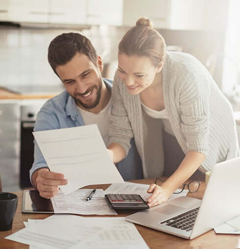 couple looking at paperwork together