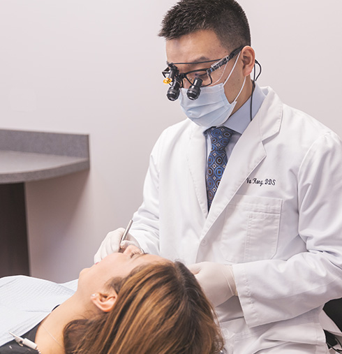 dentist with patient