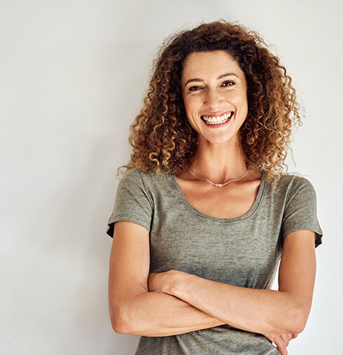 woman smiling