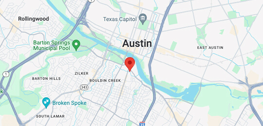 map of our South Congress location