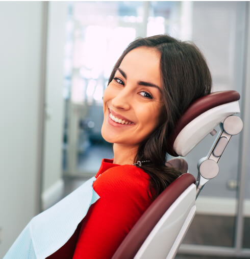 woman at the dentist