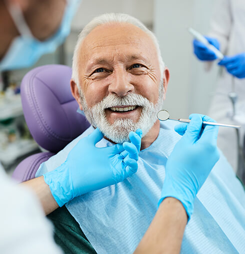 smiling dental patient